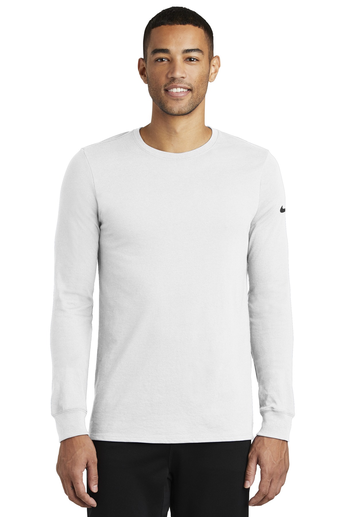 Nike Dri-FIT Cotton/Poly Long Sleeve Tee. - Image 2