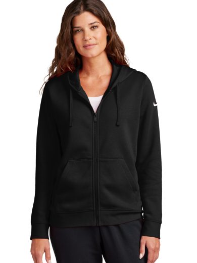 Nike Women's Club Fleece Sleeve Swoosh Full-Zip Hoodie