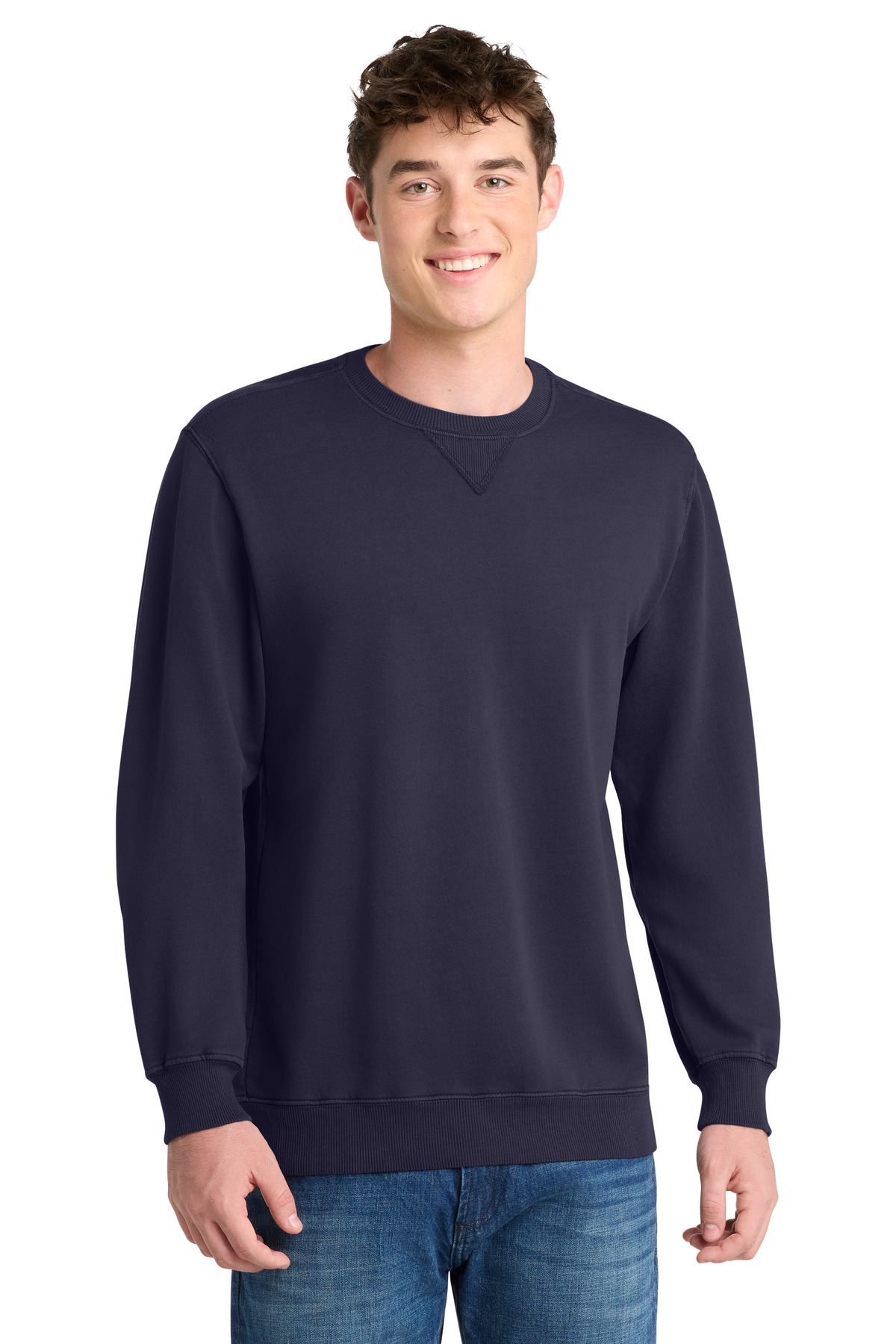 Port & Company® Beach Wash® Garment-Dyed Crewneck Sweatshirt - Image 2
