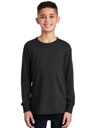 Port & Company® Youth Long Sleeve Core Cotton Tee.