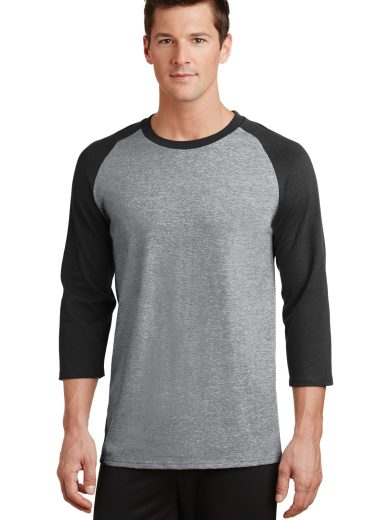 Port & Company® Core Blend 3/4-Sleeve Raglan Tee.
