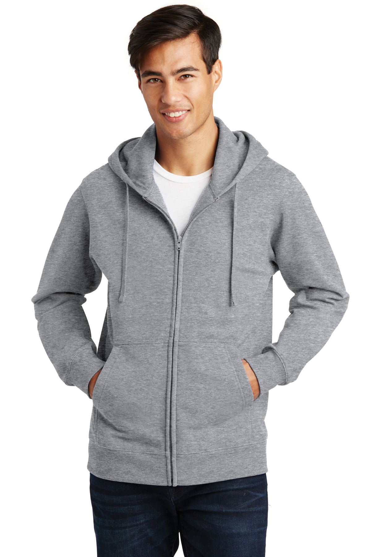 Port & Company® Fan Favorite Fleece Full-Zip Hooded Sweatshirt. - Image 5