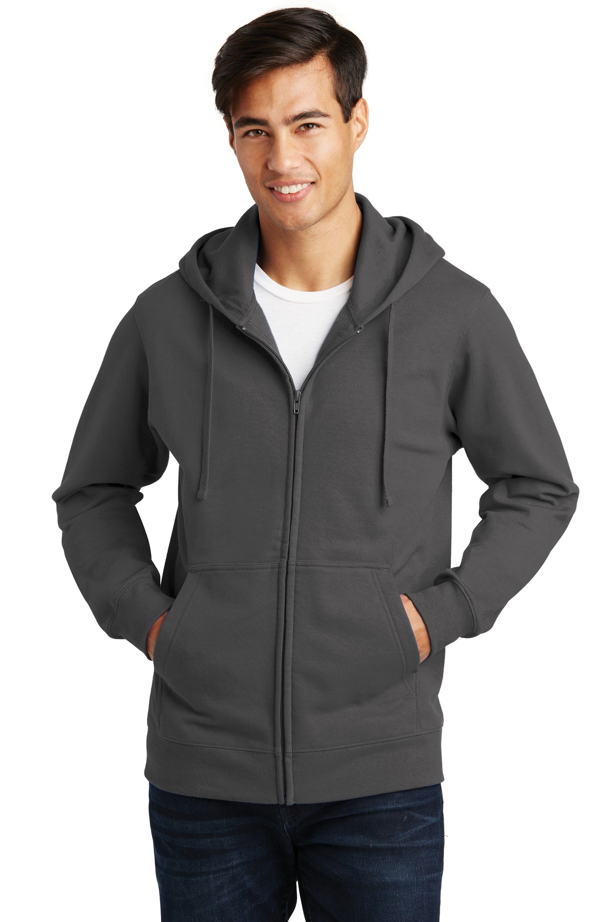 Port & Company® Fan Favorite Fleece Full-Zip Hooded Sweatshirt. - Image 6