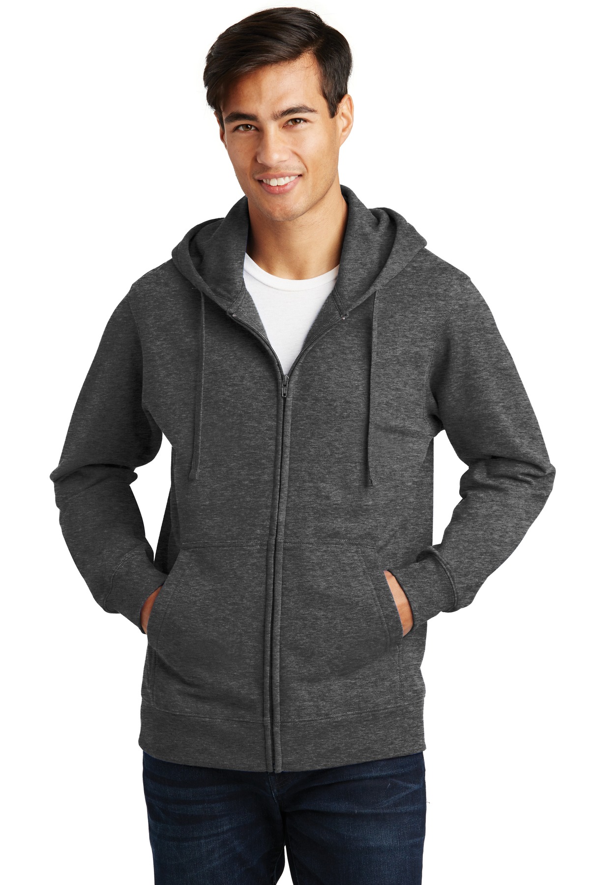 Port & Company® Fan Favorite Fleece Full-Zip Hooded Sweatshirt. - Image 4