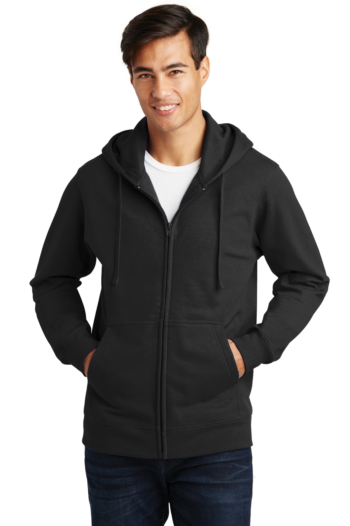 Port & Company® Fan Favorite Fleece Full-Zip Hooded Sweatshirt.