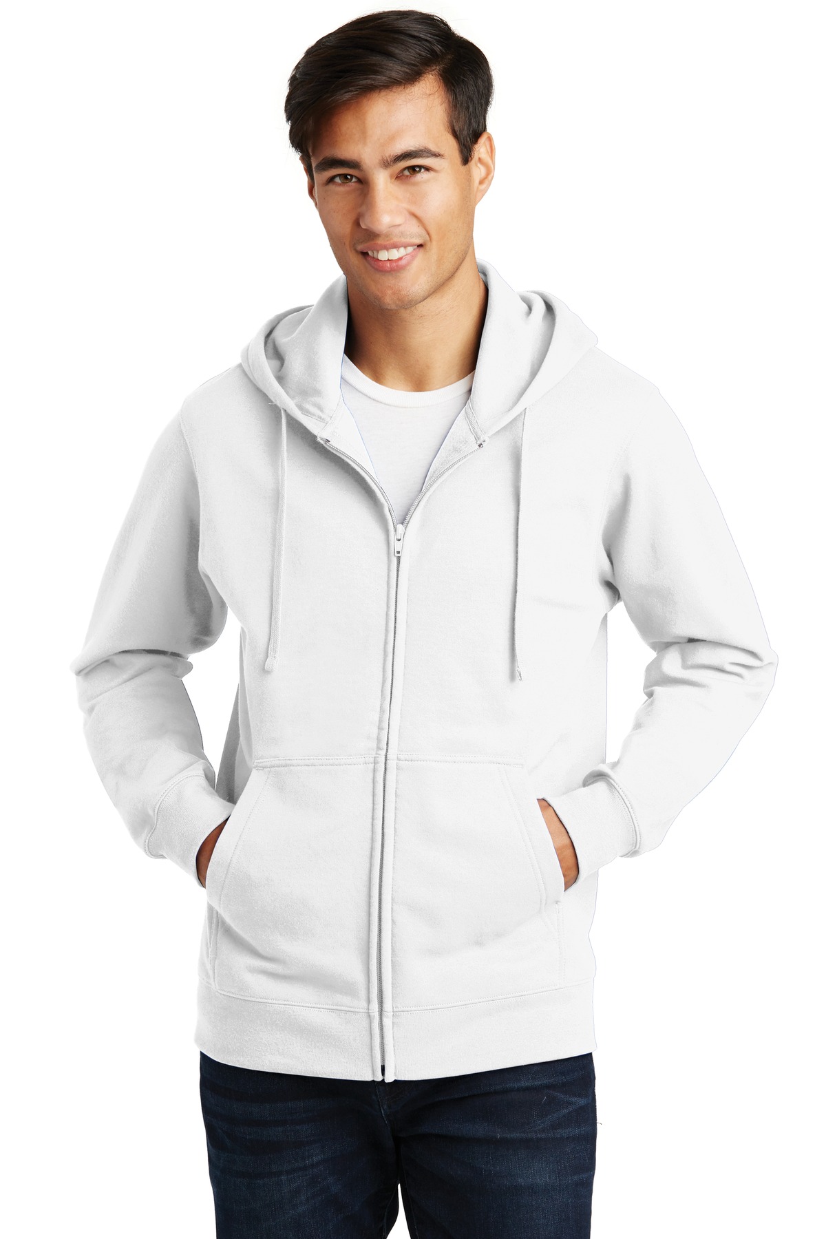 Port & Company® Fan Favorite Fleece Full-Zip Hooded Sweatshirt. - Image 2