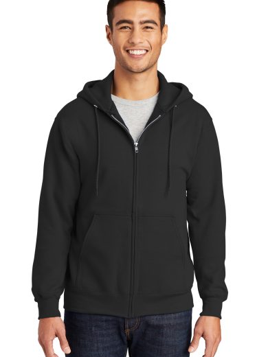 Port & Company® Tall Essential Fleece Full-Zip Hooded Sweatshirt.