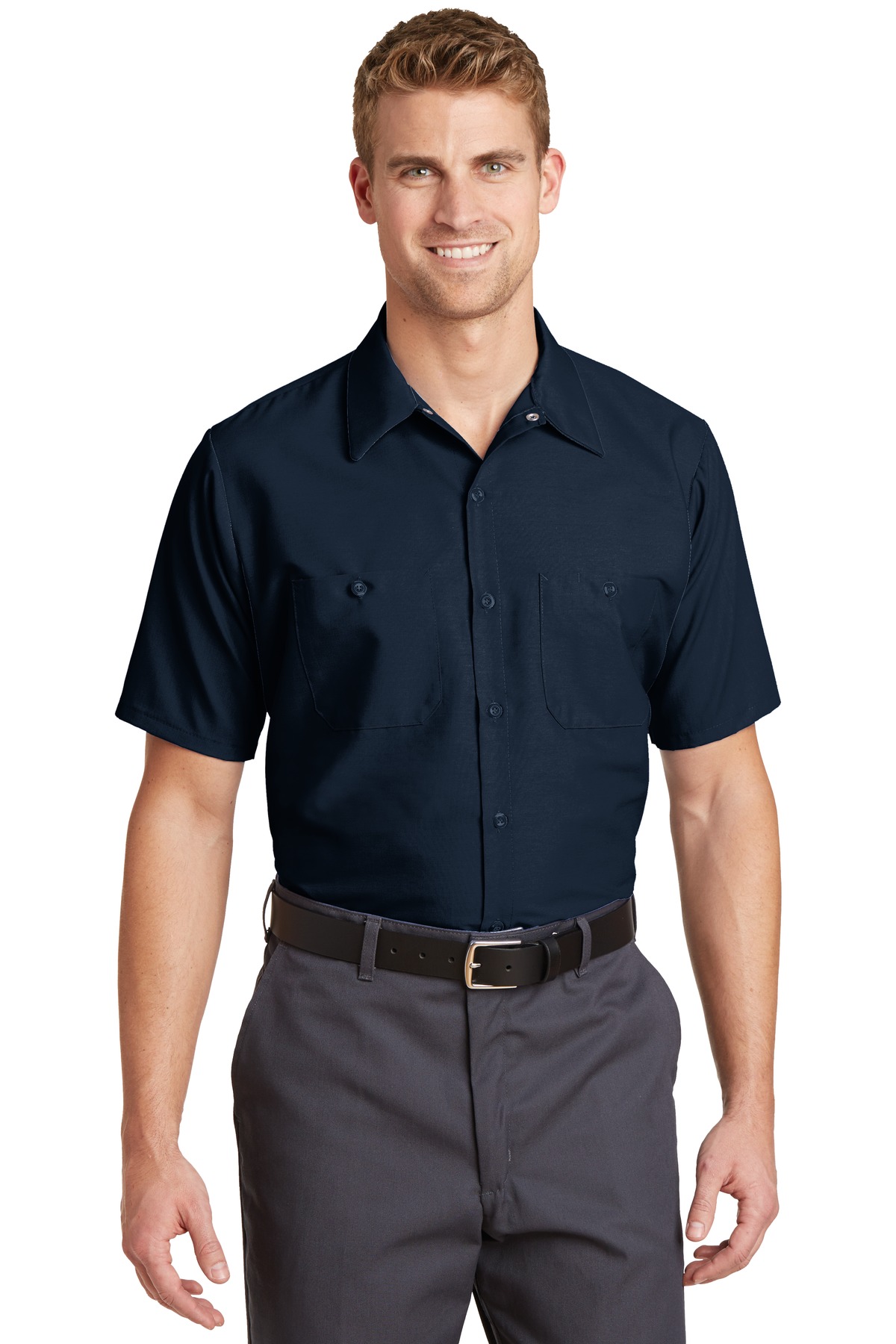 Red Kap® Short Sleeve Industrial Work Shirt. - Image 3