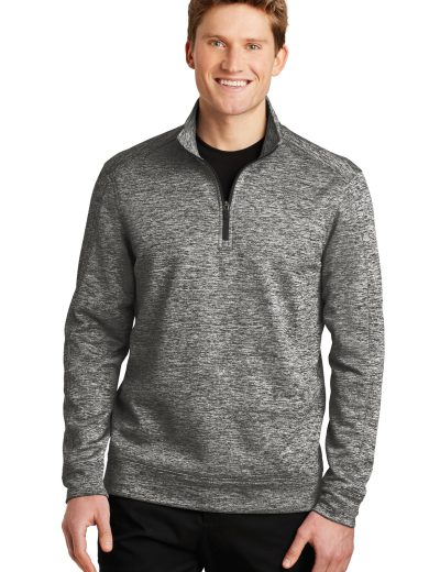 Sport-Tek® PosiCharge® Electric Heather Fleece 1/4-Zip Pullover.