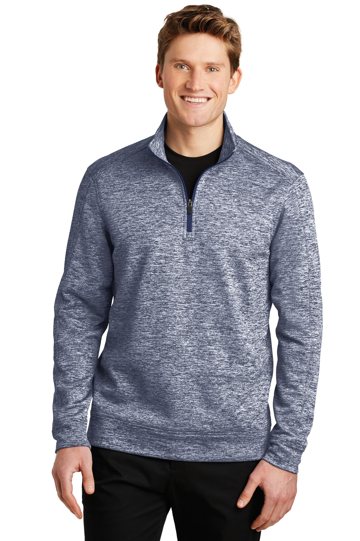 Sport-Tek® PosiCharge® Electric Heather Fleece 1/4-Zip Pullover. - Image 2