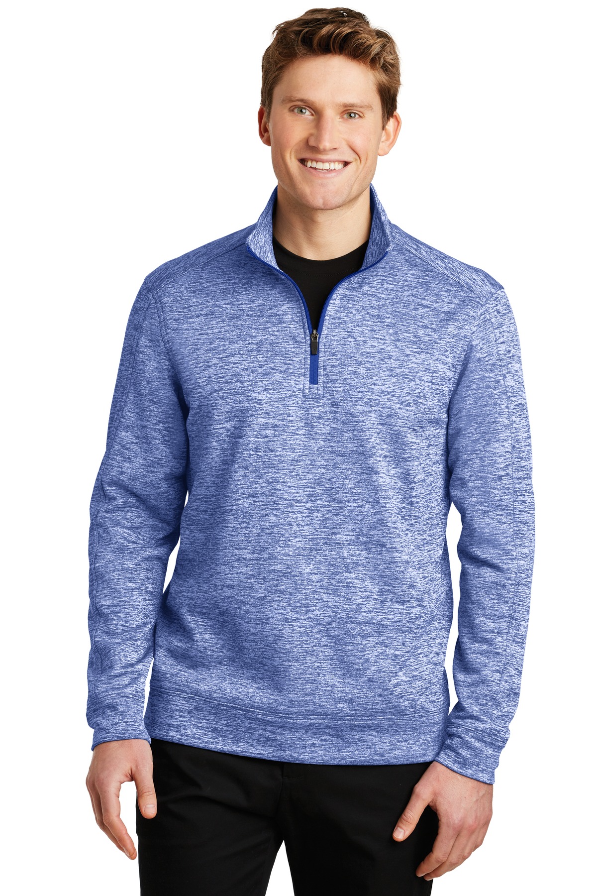 Sport-Tek® PosiCharge® Electric Heather Fleece 1/4-Zip Pullover. - Image 3