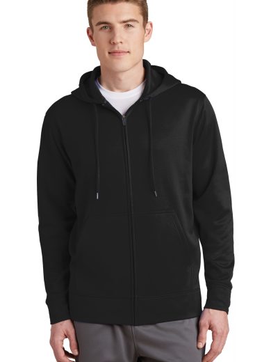 Sport-Tek® Sport-Wick® Fleece Full-Zip Hooded Jacket.
