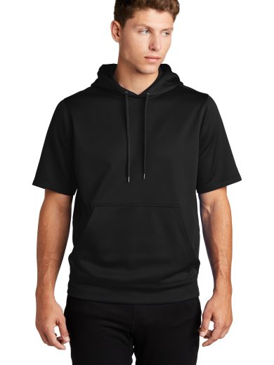 Sport-Tek ® Sport-Wick ® Fleece Short Sleeve Hooded Pullover.
