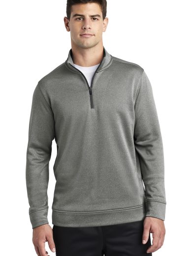 Sport-Tek ® PosiCharge ® Sport-Wick ® Heather Fleece 1/4-Zip Pullover.
