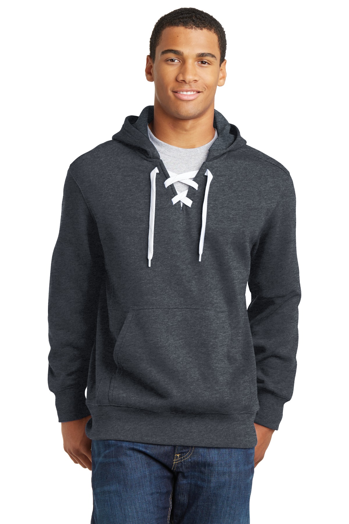 Sport-Tek® Lace Up Pullover Hooded Sweatshirt. - Image 6