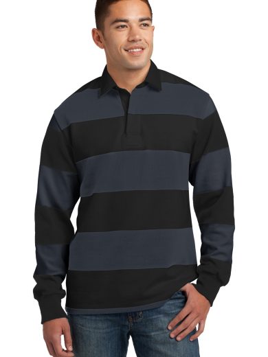 Sport-Tek® Classic Long Sleeve Rugby Polo.