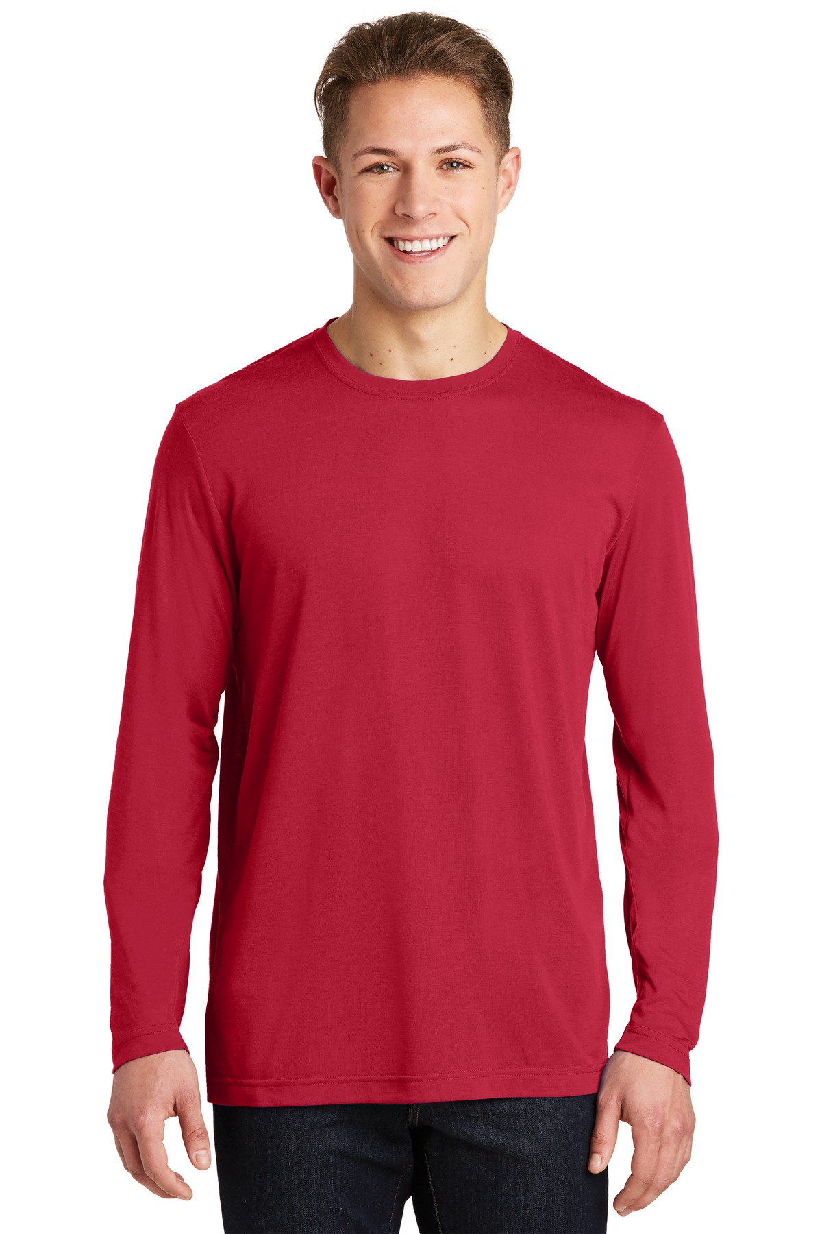 Sport-Tek® Long Sleeve PosiCharge® Competitor™ Cotton Touch™ Tee. - Image 3