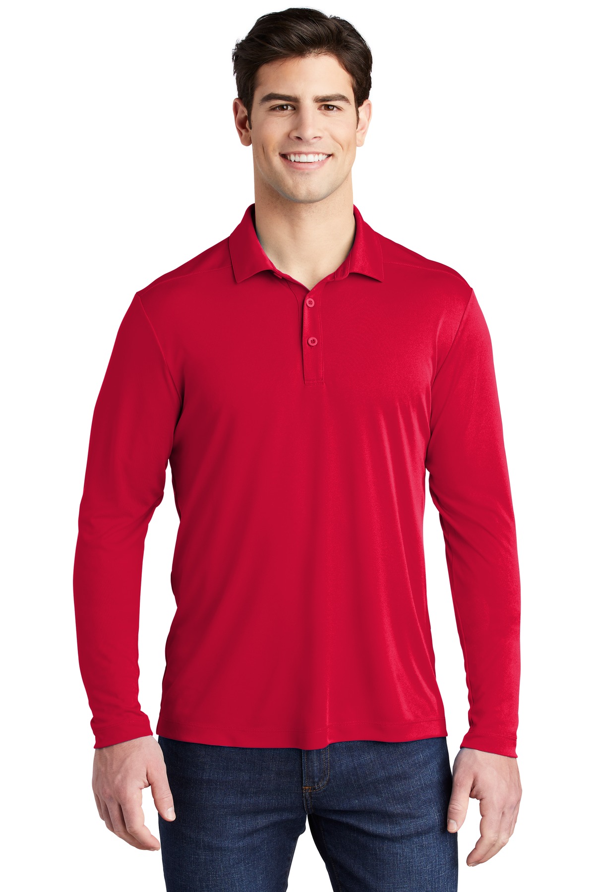Sport-Tek ® Posi-UV® Pro Long Sleeve Polo. - Image 4