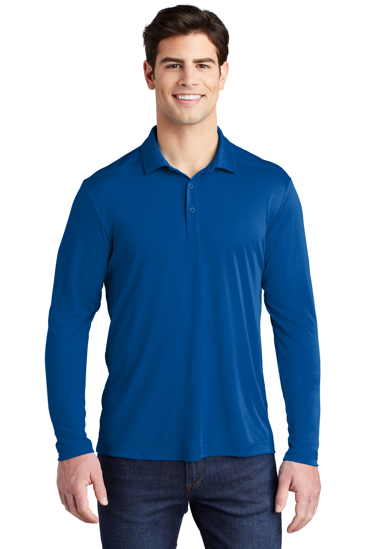 Sport-Tek ® Posi-UV® Pro Long Sleeve Polo. - Image 5