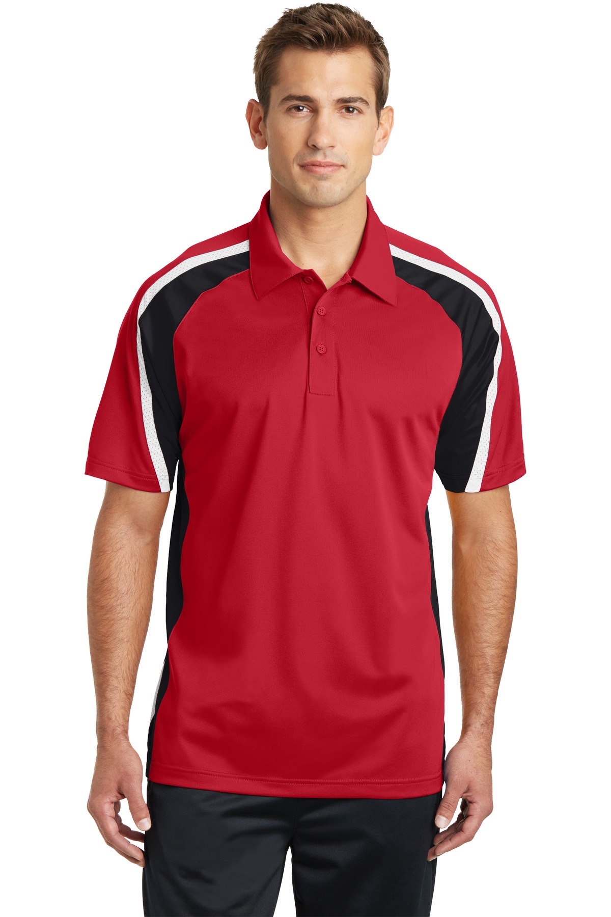 Sport-Tek® Tricolor Micropique Sport-Wick® Polo. - Image 2