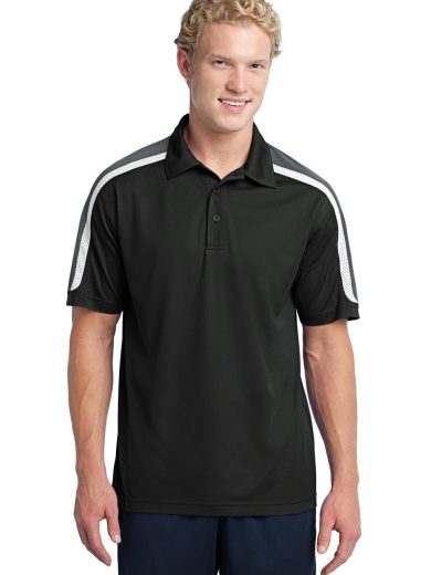 Sport-Tek® Tricolor Shoulder Micropique Sport-Wick® Polo.