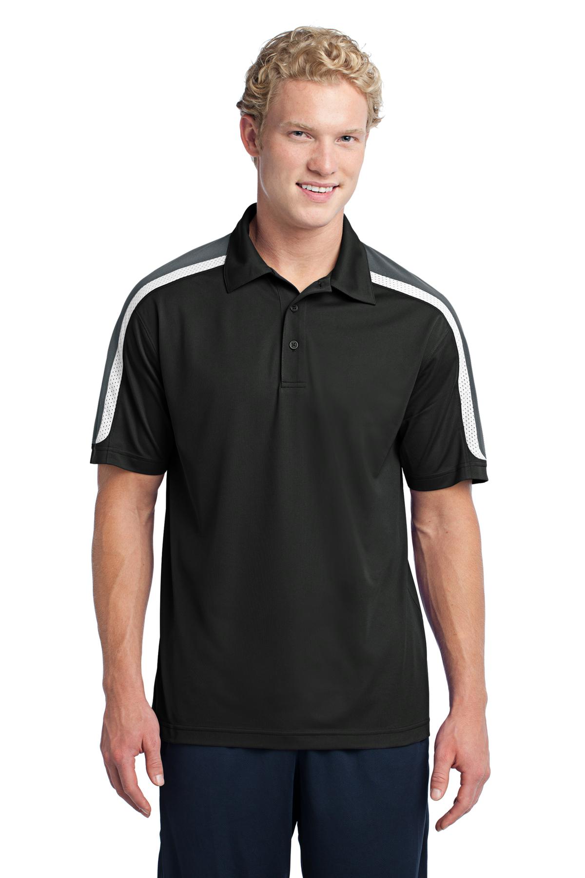 Sport-Tek® Tricolor Shoulder Micropique Sport-Wick® Polo.