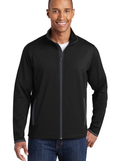 Sport-Tek® Sport-Wick® Stretch Contrast Full-Zip Jacket.