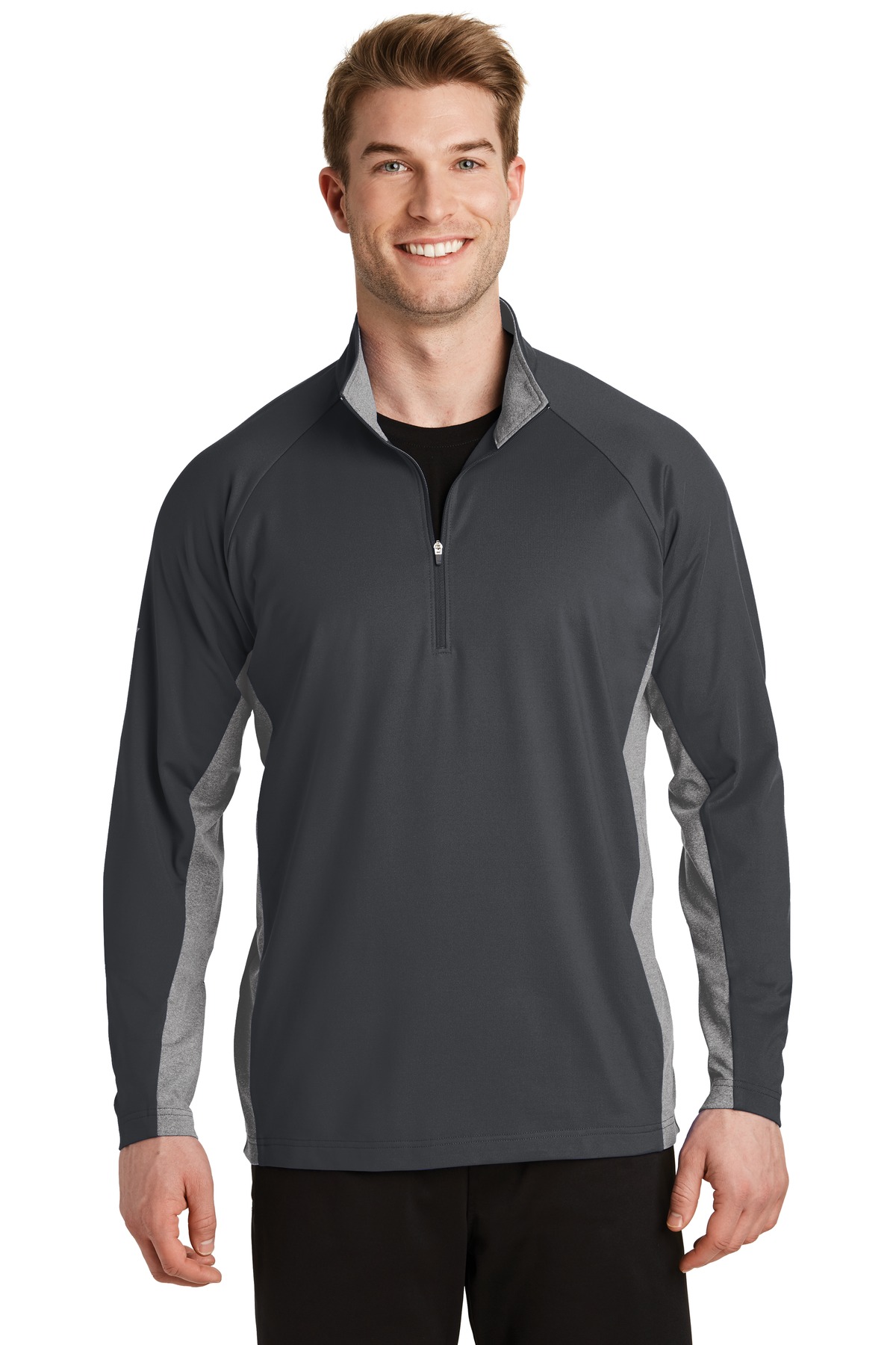 Sport-Tek® Sport-Wick® Stretch Contrast 1/4-Zip Pullover. - Image 3