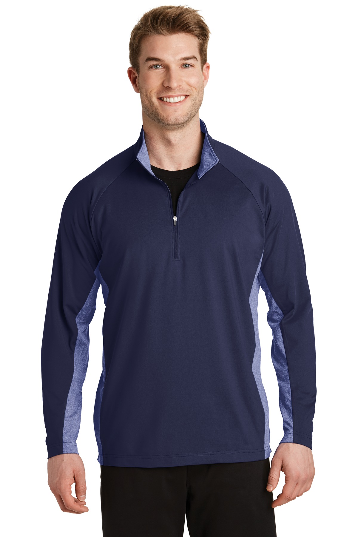 Sport-Tek® Sport-Wick® Stretch Contrast 1/4-Zip Pullover. - Image 2
