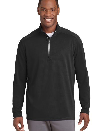 Sport-Tek® Sport-Wick® Textured 1/4-Zip Pullover.