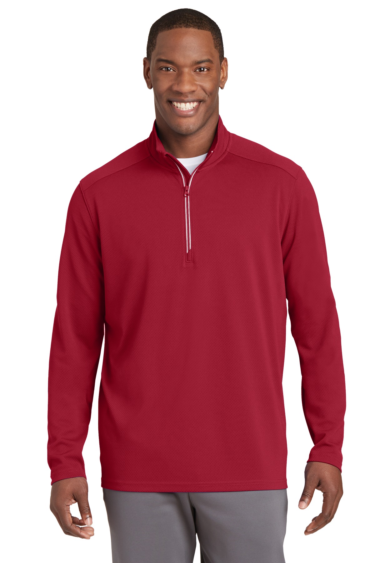 Sport-Tek® Sport-Wick® Textured 1/4-Zip Pullover. - Image 3
