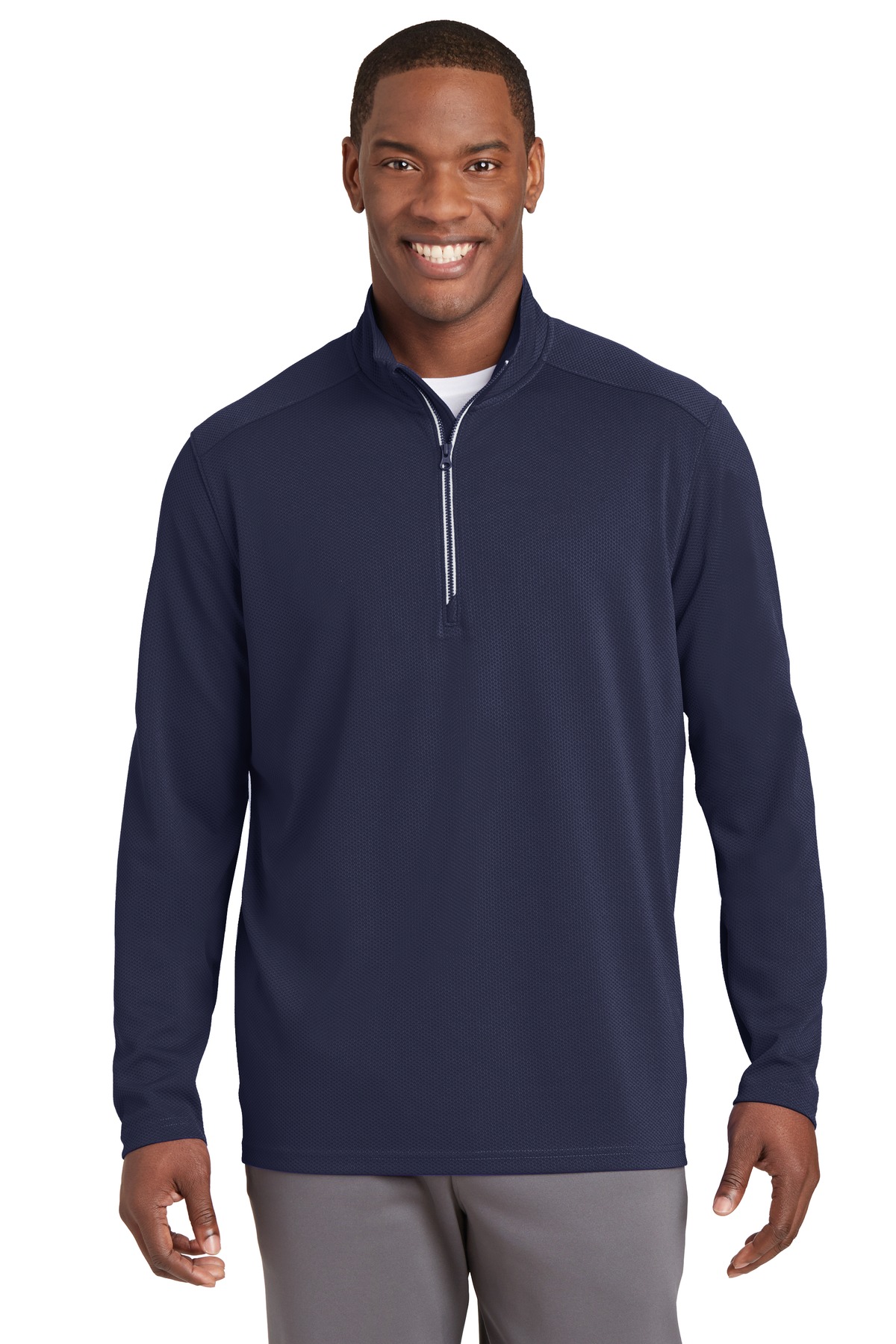 Sport-Tek® Sport-Wick® Textured 1/4-Zip Pullover. - Image 2