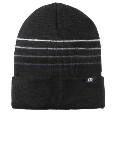 TravisMathew Striped Cuffed Beanie