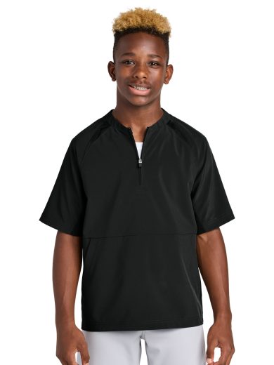 Sport-Tek® Youth Repeat 1/2-Zip Short Sleeve Jacket