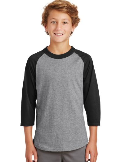 Sport-Tek® Youth Colorblock Raglan Jersey.