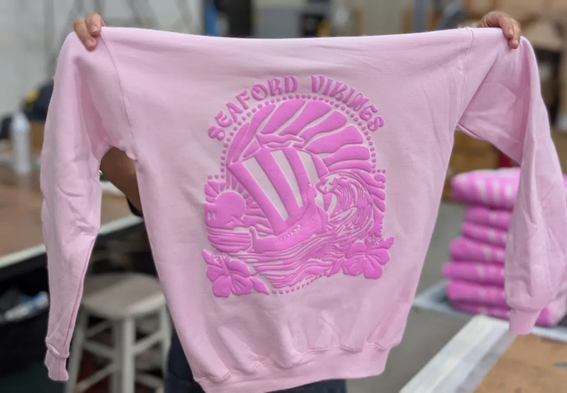 Custom Puff Print Hoodies and Sweatshirts by AMBRO Manufacturing