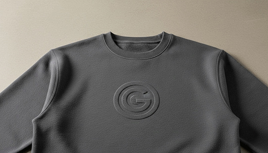 Crew Neck Embossed Logo