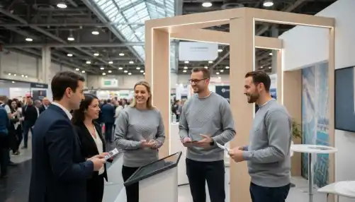 Embossed Crewnecks at Tradeshow