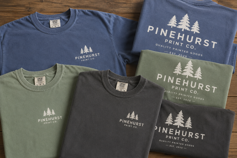 Company Logos Printed with Water-Based Discharge