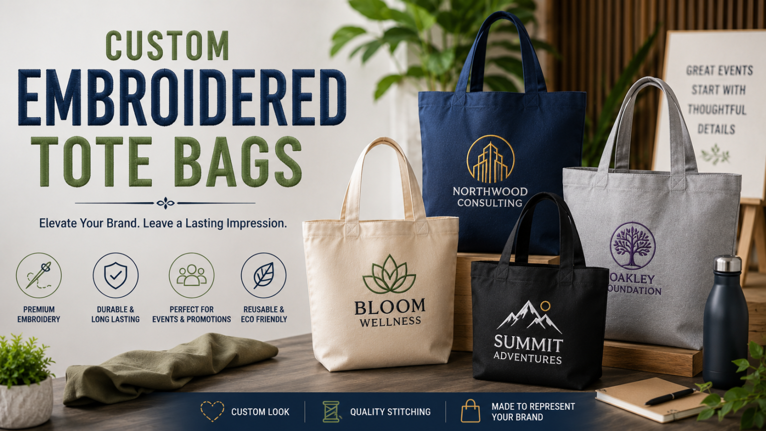 Embroidered Tote Bags for Events: A Bulk Buying Guide
