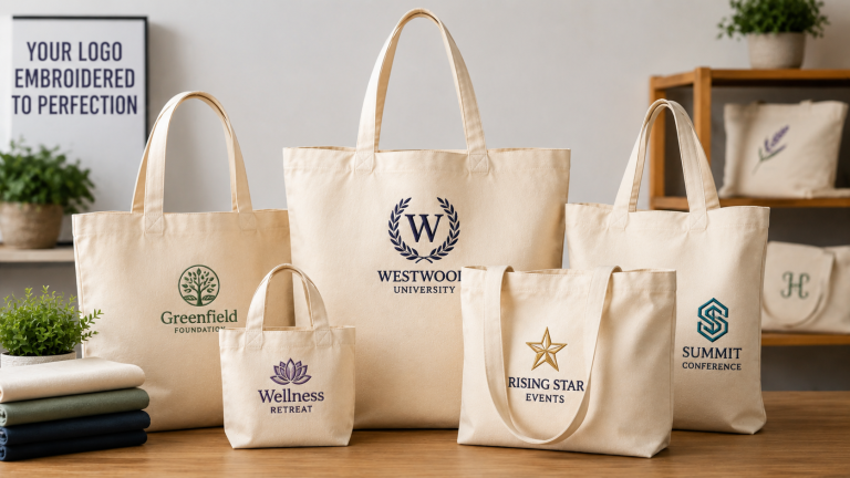 Custom Embroidered Tote Bags
