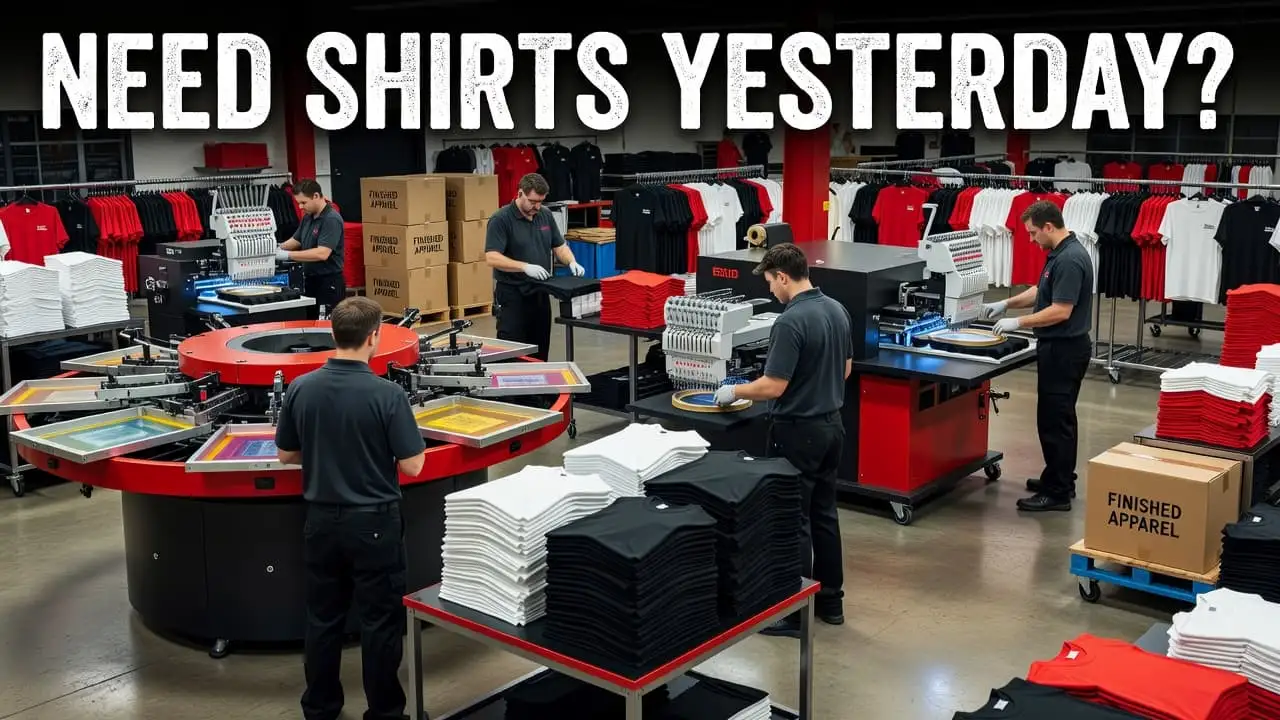 Rush Screen Printing & Embroidery for Tight Deadlines