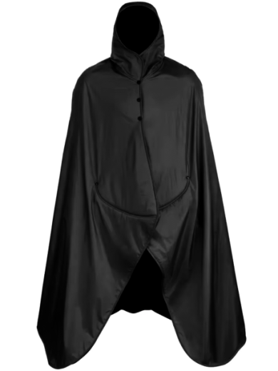 The Gameday Wrap Black – Premium All-Weather Wearable Stadium Blanket, Waterproof, Windproof, Extra-Large, Hands-Free Comfort