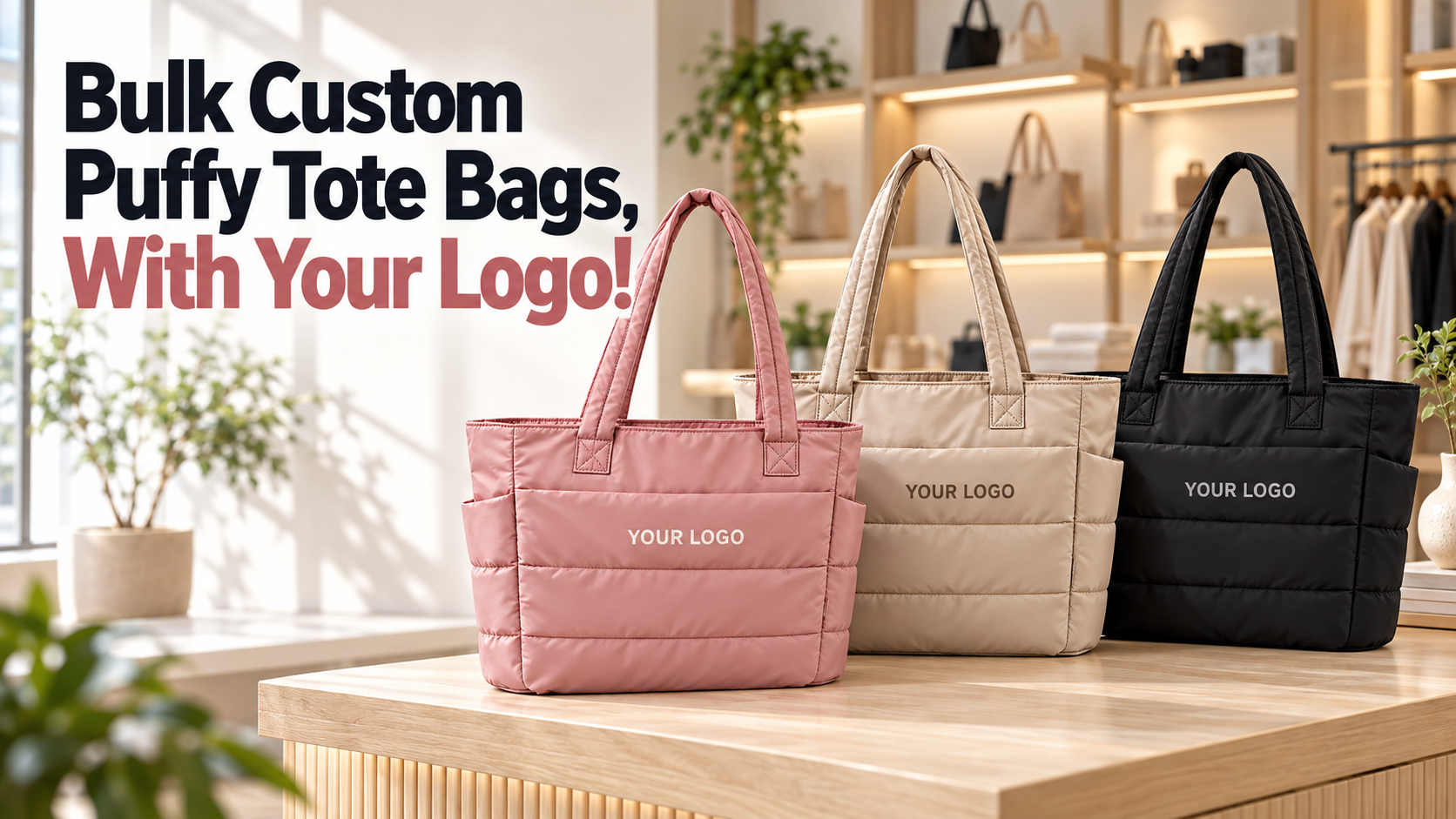 Custom Puffy Tote Bags With Your Logo | Order For Events